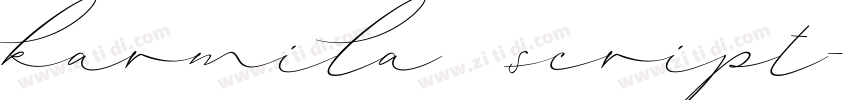 karmila script字体转换 karmila script字体转换